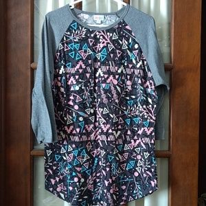 Lularoe XL Randy Baseball Tee